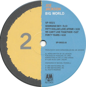 Joe Jackson : Big World (LP + LP, S/Sided + Album, Ind)