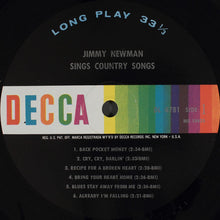 Laden Sie das Bild in den Galerie-Viewer, Jimmy Newman* : Jimmy Newman Sings Country Songs (LP, Mono)
