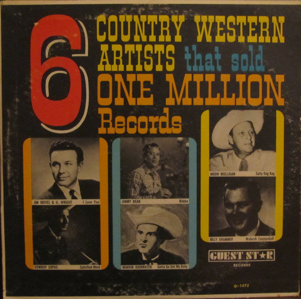 Various : 6 Country Western Artists That Sold One Million Records (LP, Album, Comp)