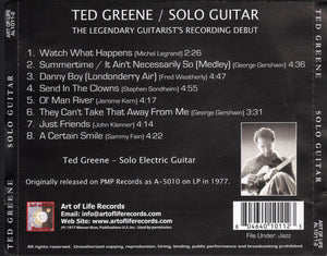 Ted Greene* : Solo Guitar (The Legendary Guitarist's Recording Debut) (CD, Album, RE, RM)