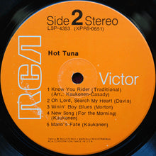 Laden Sie das Bild in den Galerie-Viewer, Hot Tuna : Hot Tuna (LP, Album, Ind)
