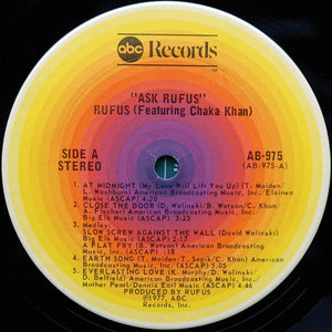 Rufus Featuring Chaka Khan* : Ask Rufus (LP, Album, San)