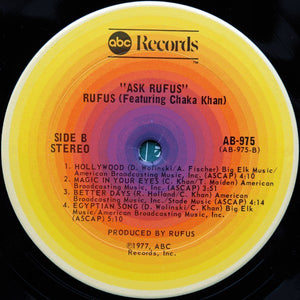 Rufus Featuring Chaka Khan* : Ask Rufus (LP, Album, San)
