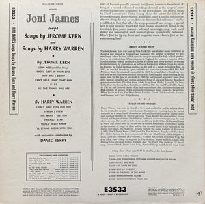 Joni James : Sings Songs By Jerome Kern And Songs By Harry Warren (LP, Album, Mono)