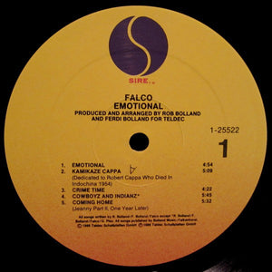 Falco : Emotional (LP, Album, All)