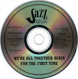 Dave Brubeck : We're All Together Again For The First Time (CD, Album, RE)