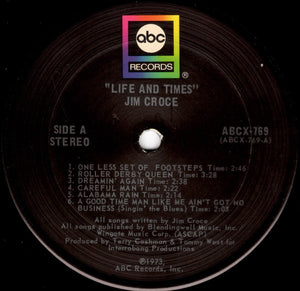 Jim Croce : Life And Times (LP, Album, San)