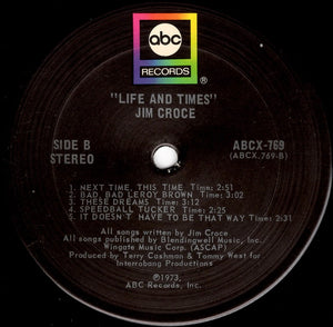 Jim Croce : Life And Times (LP, Album, San)