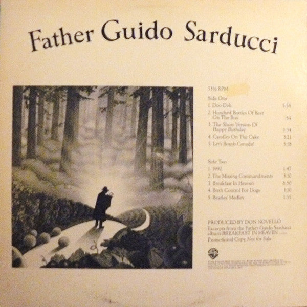 Father Guido Sarducci : Excerpts From The Father Guido Sarducci Album Breakfast In Heaven (LP, Album, Promo)