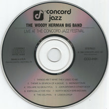 Laden Sie das Bild in den Galerie-Viewer, The Woody Herman Big Band Featuring Al Cohn And Stan Getz : Live At The Concord Jazz Festival (CD, Album, RE)
