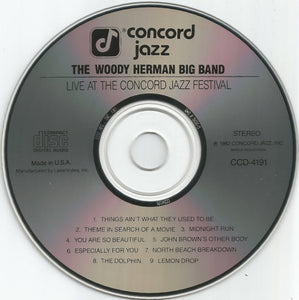 The Woody Herman Big Band Featuring Al Cohn And Stan Getz : Live At The Concord Jazz Festival (CD, Album, RE)