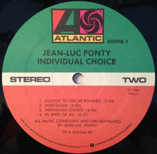 Load image into Gallery viewer, Jean-Luc Ponty : Individual Choice (LP, Album, SP)
