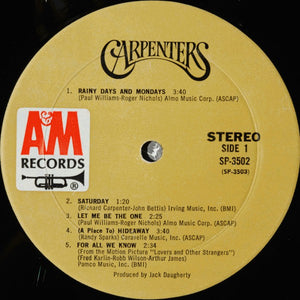 Carpenters : Carpenters (LP, Album, Mon)