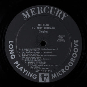 Billy Williams (5) : "Oh Yeah" It's Billy Williams (LP)