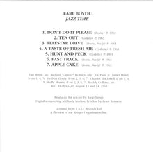Laden Sie das Bild in den Galerie-Viewer, Earl Bostic : Jazz Time (CD, Album, RE, RM)

