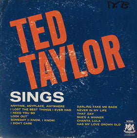 Ted Taylor : Ted Taylor Sings (LP, Album, Mono)