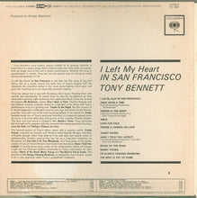 Laden Sie das Bild in den Galerie-Viewer, Tony Bennett : I Left My Heart In San Francisco (LP, Album, 1st)
