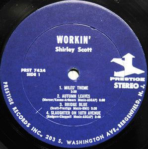 Shirley Scott : Workin' (LP, Album)