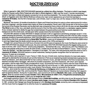 Maurice Jarre : Doctor Zhivago (Original MGM Soundtrack) (CD, Album, RE)