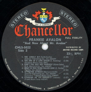Frankie Avalon : ... And Now About Mr. Avalon (LP, Album)