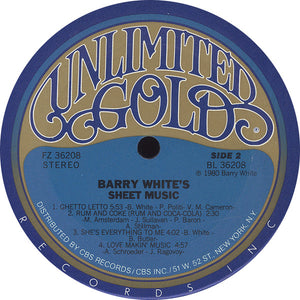 Barry White : Barry White's Sheet Music (LP, Album, San)