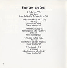 Charger l&#39;image dans la galerie, Hubert Laws : Afro-Classic (CD, Album, RE, RM)
