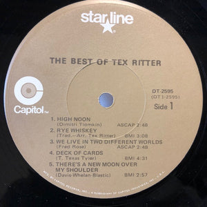 Tex Ritter : The Best Of Tex Ritter (LP, Comp, RE, Win)