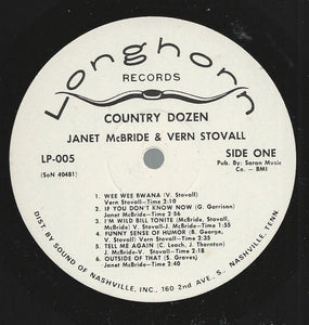 Janet McBride & Vern Stovall : Country Dozen (LP, Album, Mono)