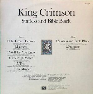 King Crimson : Starless And Bible Black (LP, Album, PR,)