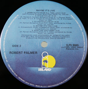 Robert Palmer : Maybe It's Live (LP, Album)