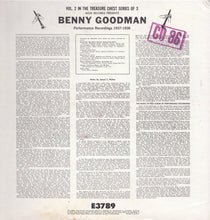 Laden Sie das Bild in den Galerie-Viewer, Benny Goodman : Performance Recordings 1937-1938 Volume 2 (LP, Comp)
