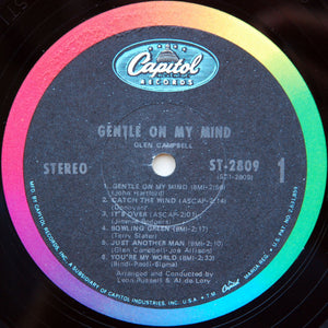 Glen Campbell : Gentle On My Mind (LP, Album, Jac)