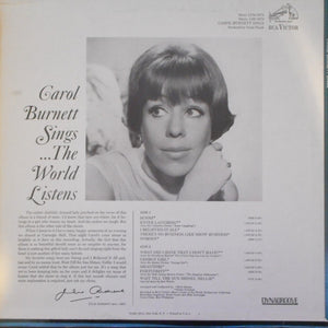 Carol Burnett : Carol Burnett Sings (LP, Album, Mono)