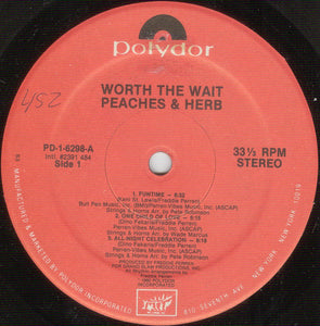 Peaches & Herb : Worth The Wait (LP, Album)