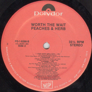 Peaches & Herb : Worth The Wait (LP, Album)