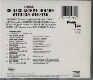 Richard "Groove" Holmes With Ben Webster : Groove (CD, Album, RE)