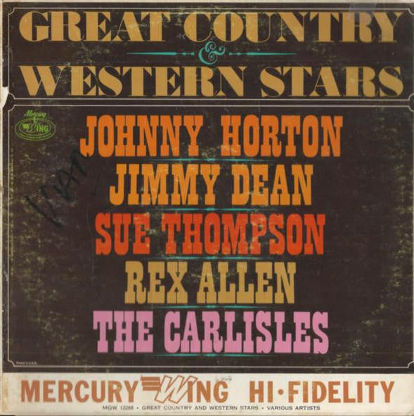 Various : Great Country & Western Stars (LP, Comp, Mono)