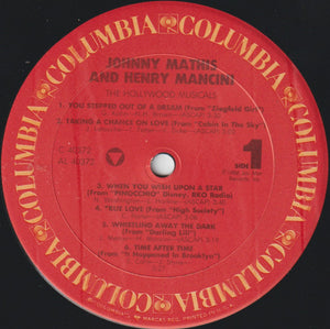 Johnny Mathis And Henry Mancini : The Hollywood Musicals (LP, Car)