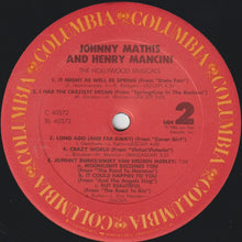 Load image into Gallery viewer, Johnny Mathis And Henry Mancini : The Hollywood Musicals (LP, Car)
