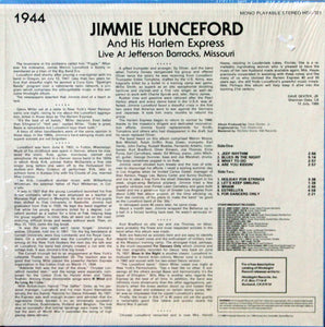 Jimmie Lunceford And His Harlem Express : Live At Jefferson Barracks, Missouri  1944 (LP)