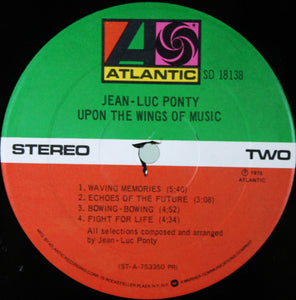 Jean-Luc Ponty : Upon The Wings Of Music (LP, Album, PR )
