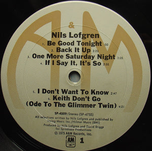 Nils Lofgren : Nils Lofgren (LP, Album, Pit)