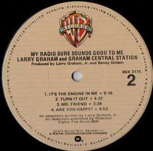 Larry Graham And Graham Central Station* : My Radio Sure Sounds Good To Me (LP, Album, Jac)