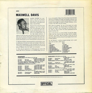 Maxwell Davis : Maxwell Davis And His Tenor Sax (LP, Comp, RE)