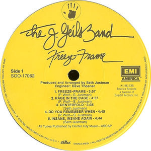 The J. Geils Band : Freeze-Frame (LP, Album, Win)
