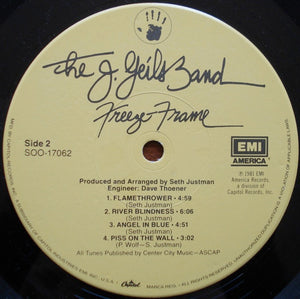 The J. Geils Band : Freeze-Frame (LP, Album, Win)