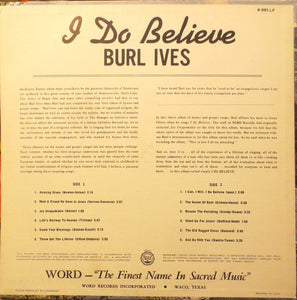 Burl Ives : I Do Believe (LP, Album, Mono)
