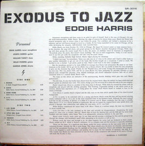 Eddie Harris : Exodus To Jazz (LP, Album, Rai)
