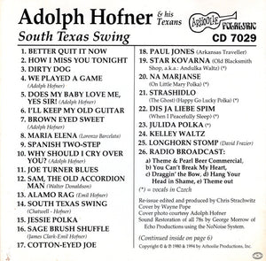 Adolph Hofner : South Texas Swing (CD, Comp)