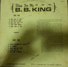 Laden Sie das Bild in den Galerie-Viewer, B.B. King : Blues For Me (LP, Album, Mono)
